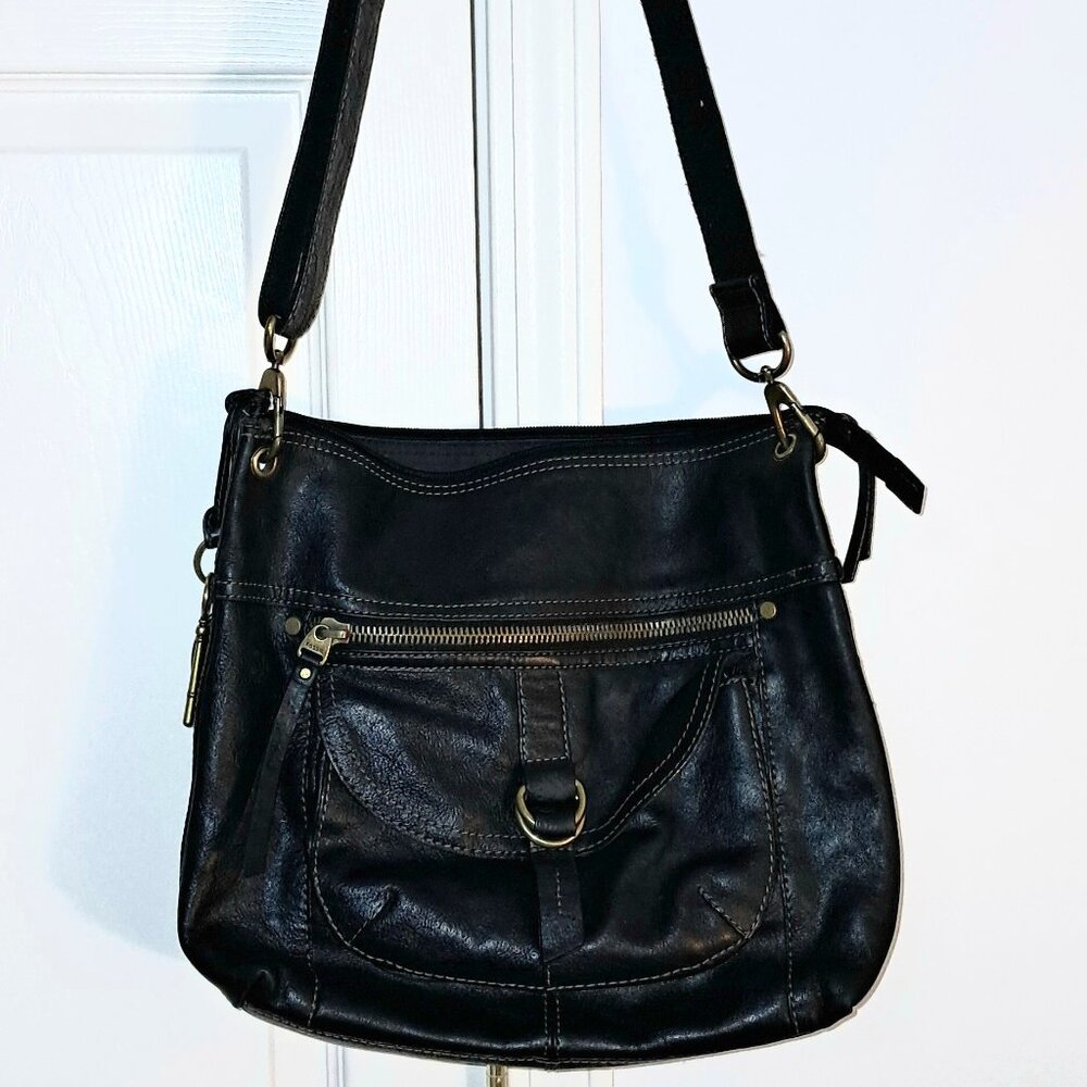 Leather Fossil Bag with Adjustable Strap